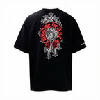 Chrome Hearts Black & Red Cemetery Horseshoe T-shirt