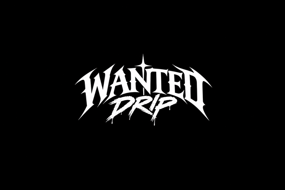Smaller WANTED DRIP logo with extra black space